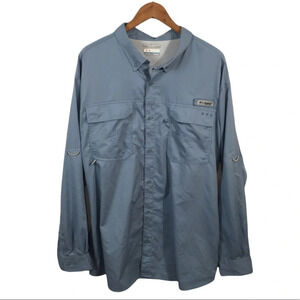 BF761 Mens COLUMBIA PFG Omni Shield Blood N Guts Vented Fishing Shirt XXL
